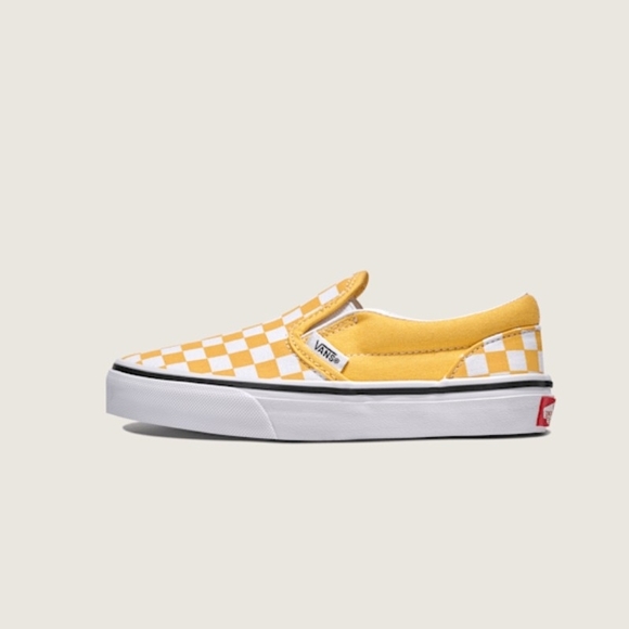 Vans Other - Vans Yellow Checkerboard Slip-On Sneakers